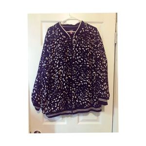 Vince Camuto bomber jacket in animal print